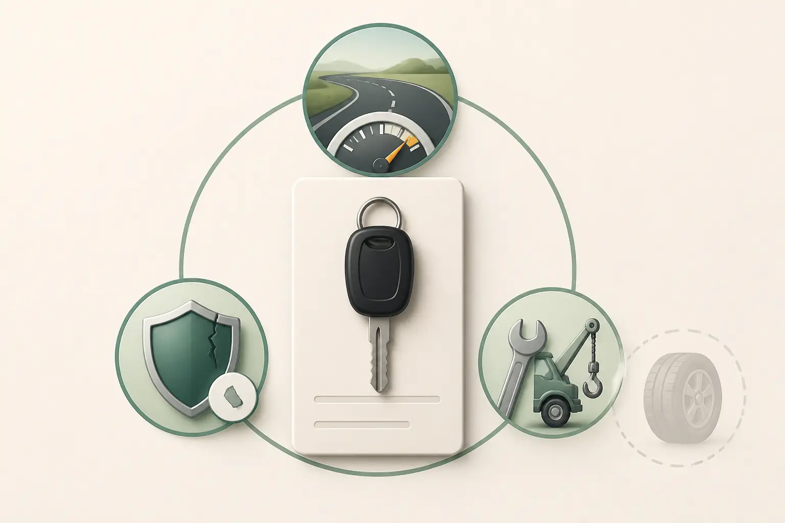 Location de voiture au mois : contrat, kilométrage limité, assurance avec franchise et assistance partielle